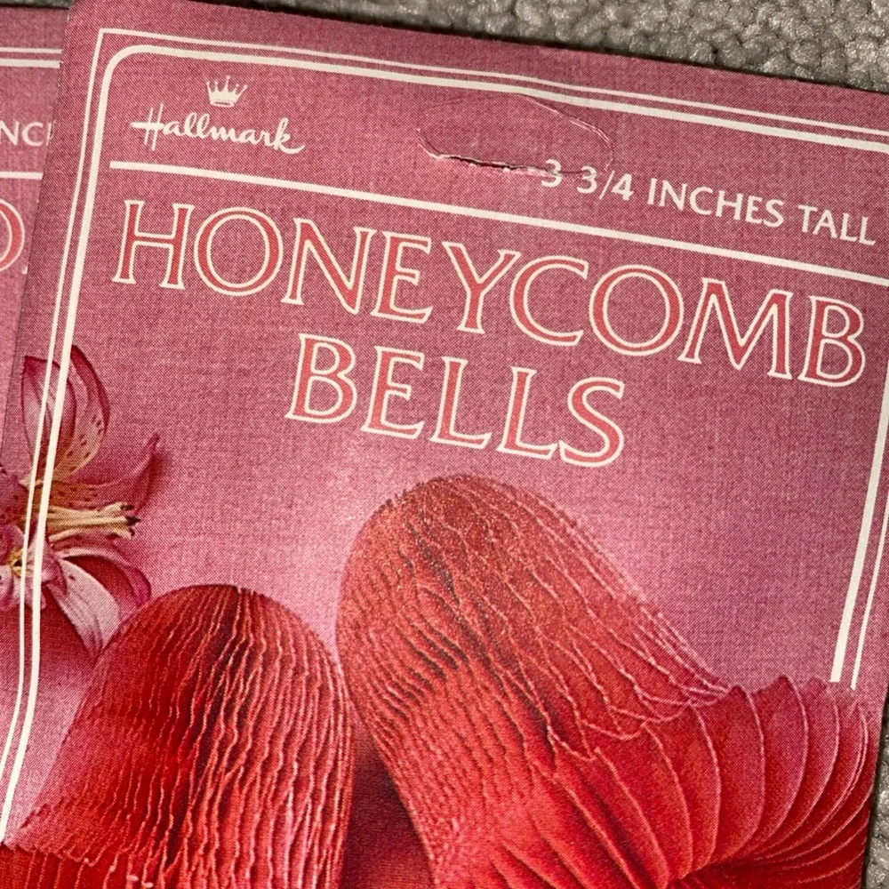 Vintage 1984 Hallmark Honeycomb  Bells Wedding‎ Baby Showers Pink Lot